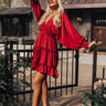 Keep It High Profile Babydoll Dress In Wine Image - 1
