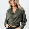 PR Move Tie Top In Olive Image - 1