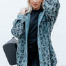 Good Outfit Day Corduroy Leopard Jacket in Teal Image - 1