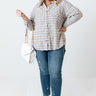 Show Your Heart Plaid Button Up Curves Image - 1