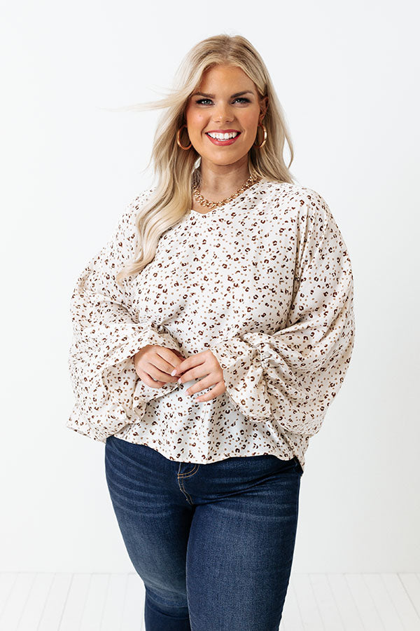 Sweeter With Time Leopard Shift Top in Ivory Curves Image - 2