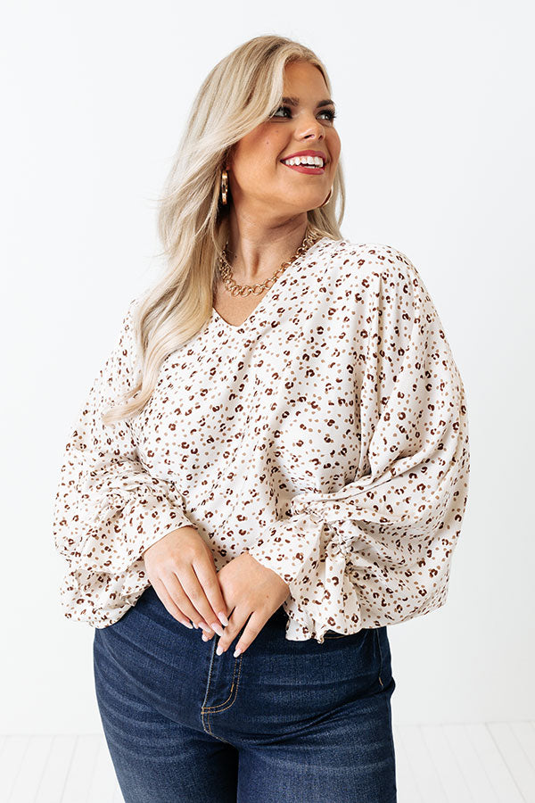 Sweeter With Time Leopard Shift Top in Ivory Curves Image - 4