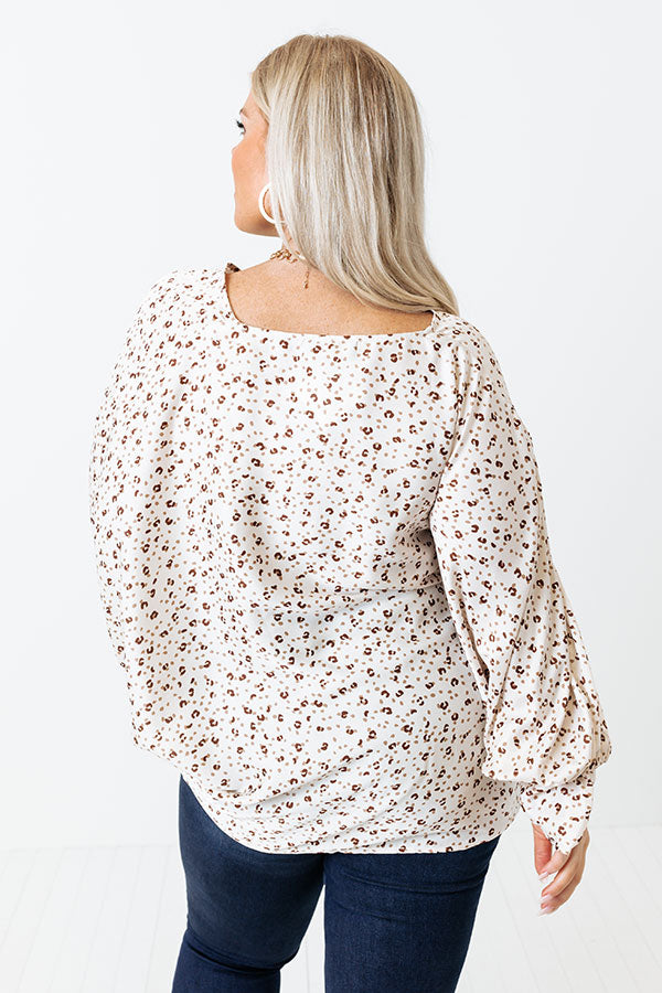 Sweeter With Time Leopard Shift Top in Ivory Curves Image - 5