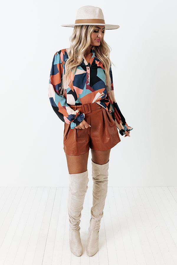 Day Cafe Shift Top In Rust Image - 5