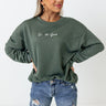 See The Good Graphic Sweatshirt in Olive Image - 1