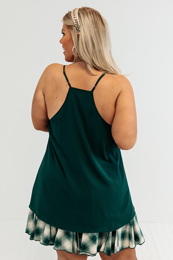 Tour The City Shift Tank in Hunter Green Curves Image - 4
