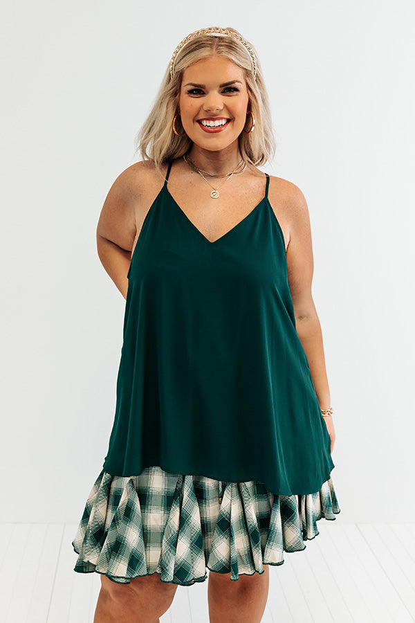 Tour The City Shift Tank in Hunter Green Curves Image - 2