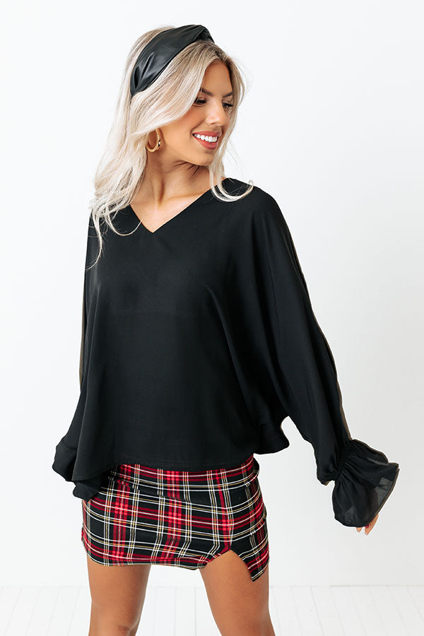 Sweeter With Time Shift Top in Black Image - 5