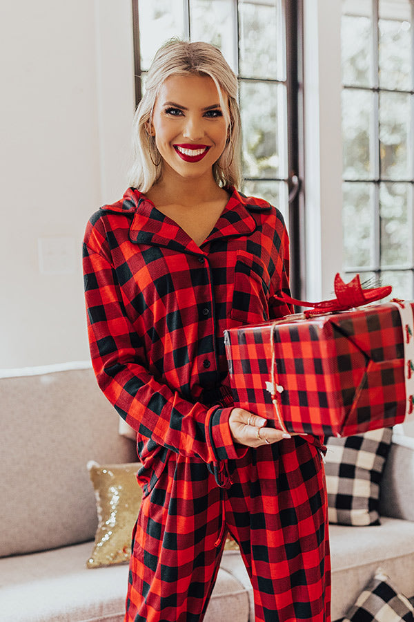 Snow Wishes Buffalo Check Top Image - 5