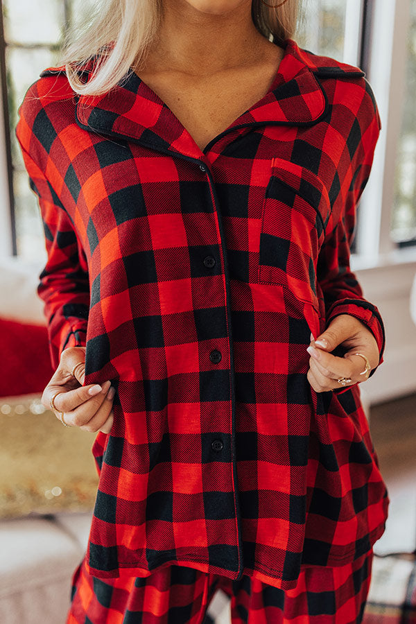 Snow Wishes Buffalo Check Top Image - 4