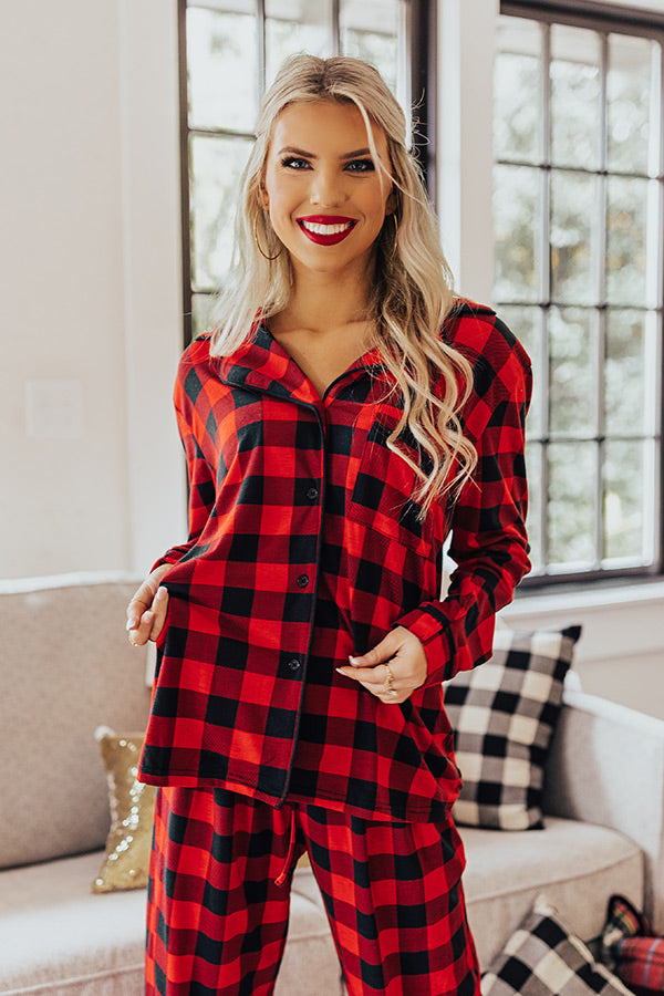 Snow Wishes Buffalo Check Top Image - 2