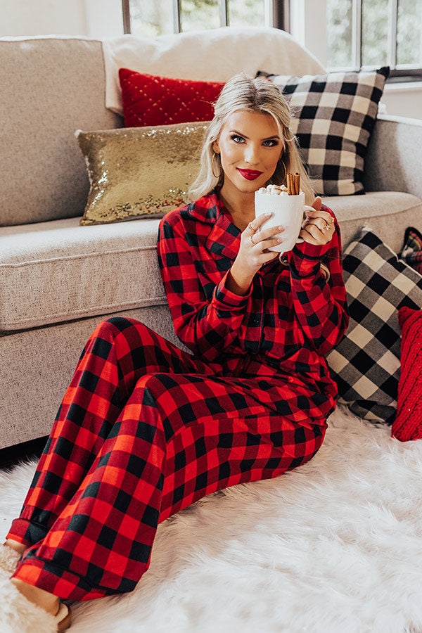 Snow Wishes Buffalo Check Top Image - 1