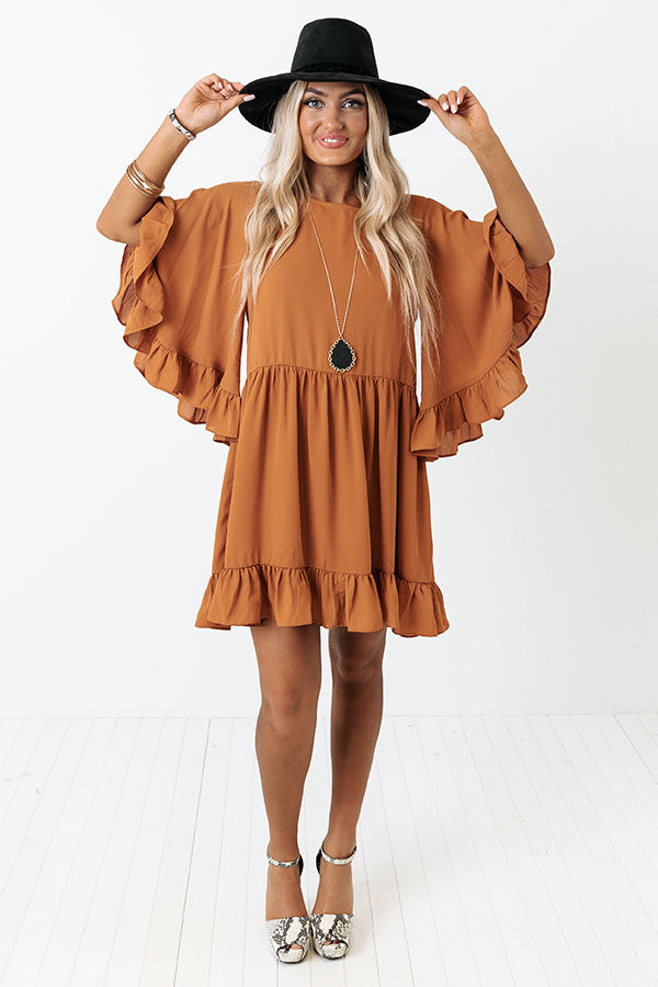 Chic On Standby Shift Dress in Camel