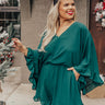Chic Reveal Romper in Hunter Green Curves Image - 1