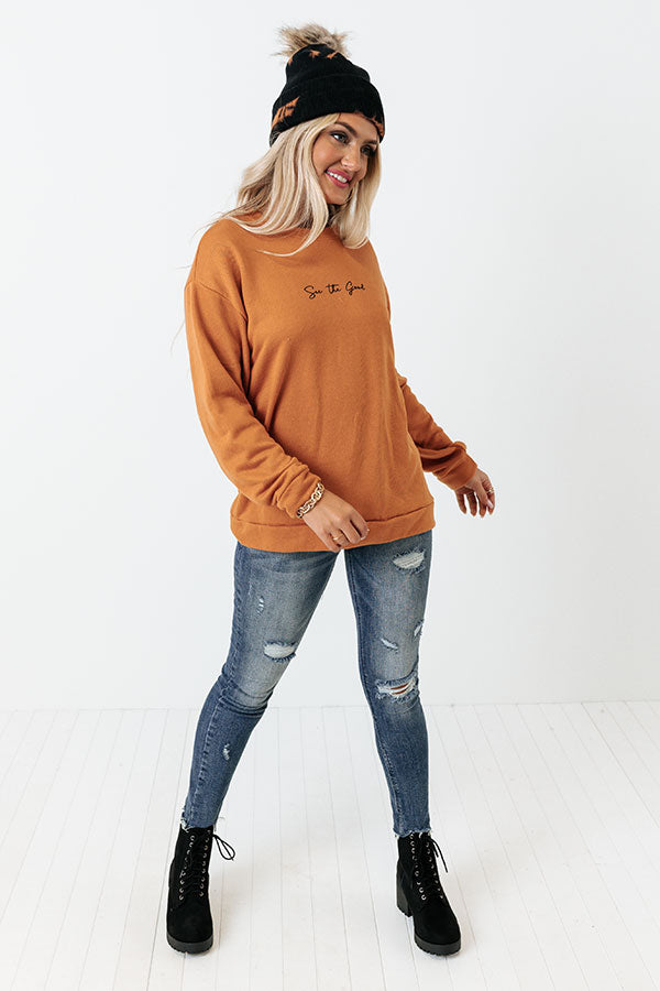 See The Good Graphic Sweatshirt in Pumpkin Image - 4