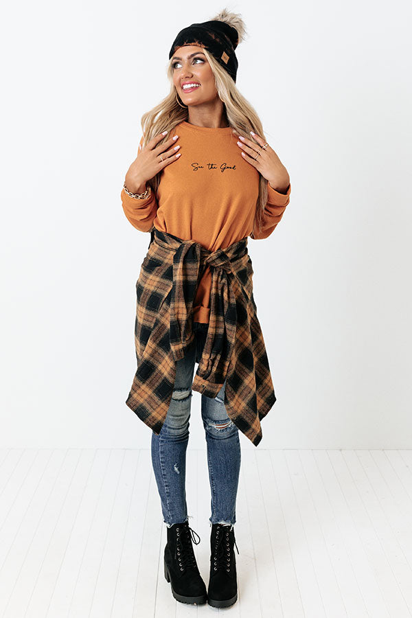 See The Good Graphic Sweatshirt in Pumpkin Image - 3