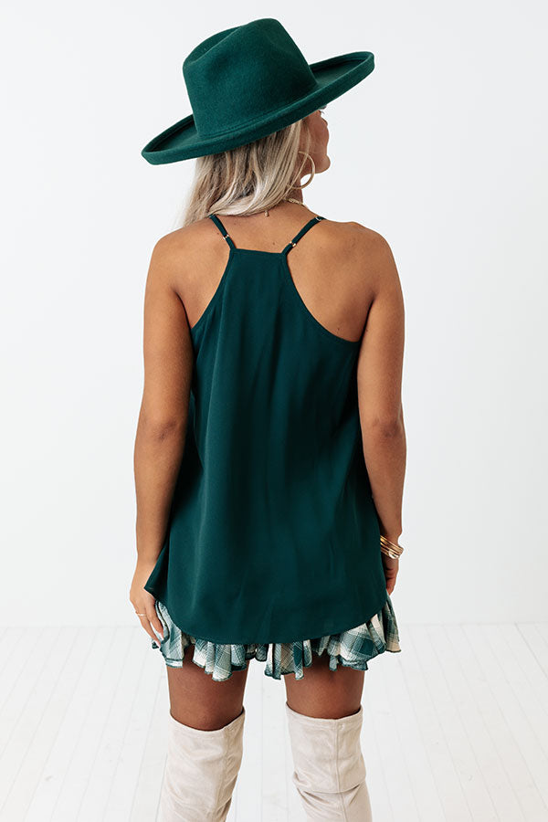 Tour The City Shift Tank In Hunter Green Image - 4