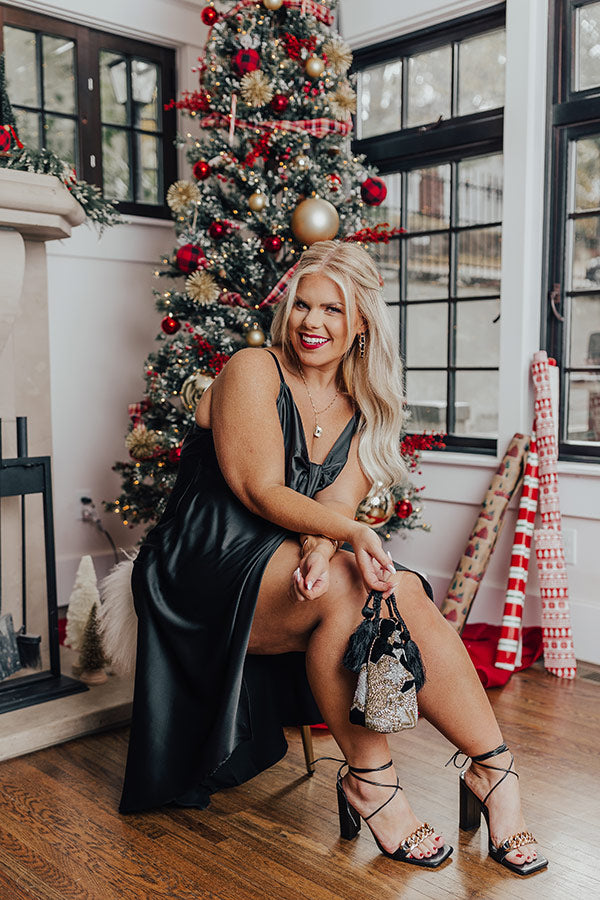 Five Stars Only Satin Dress Curves Image - 2