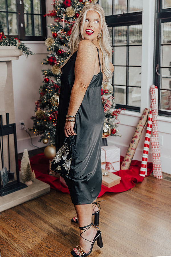 Five Stars Only Satin Dress Curves Image - 5