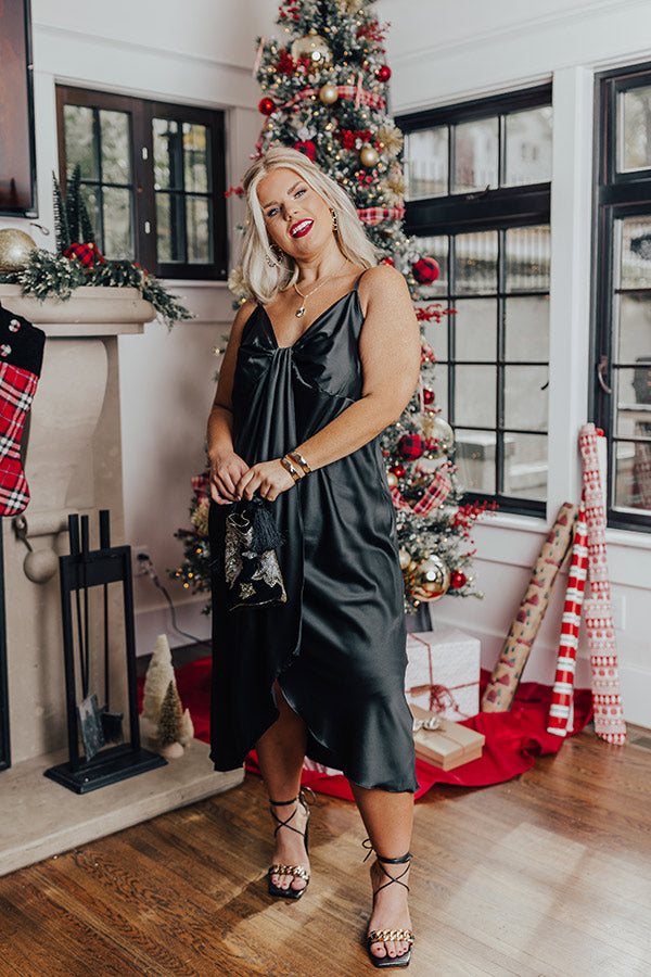 Five Stars Only Satin Dress Curves Image - 1