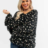 Sweeter With Time Polka Dot Shift Top in Black Curves Image - 1