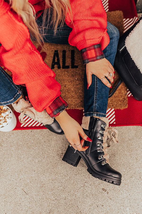 The Pine Faux Leather Bootie In Black Image - 3