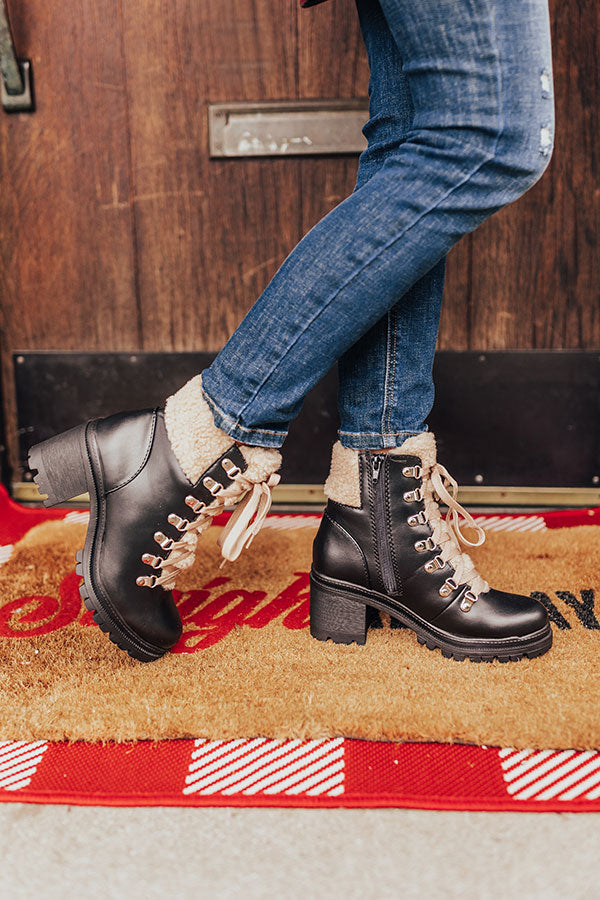 The Pine Faux Leather Bootie In Black Image - 4