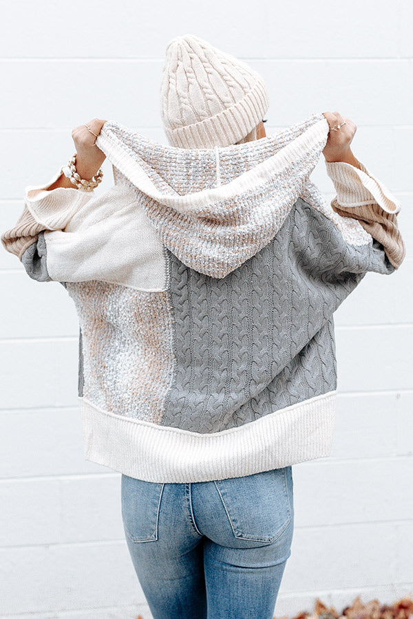 Snuggle Spot Colorblock Sweater In Cream Image - 1