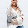 Snuggle Spot Colorblock Sweater In Cream Image - 1