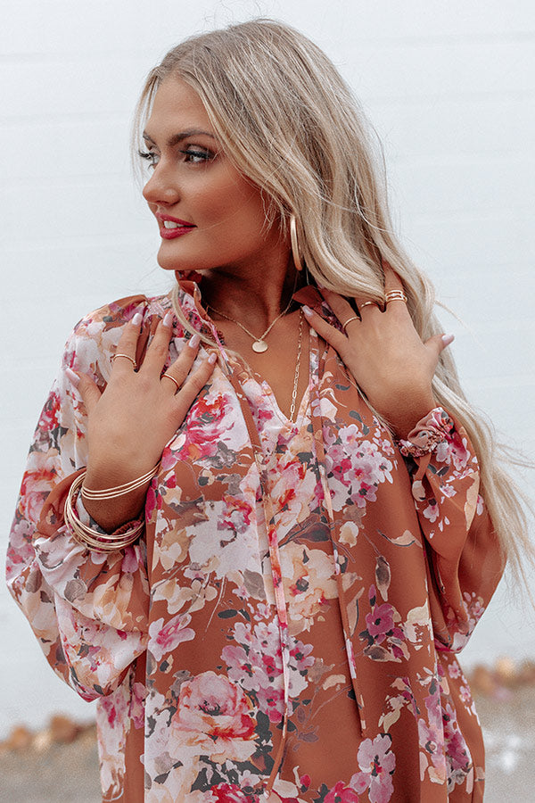 Easy To Please Floral Shift Top Image - 3
