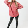 Travel Buddy Mineral Wash Sweatshirt in Red Image - 1