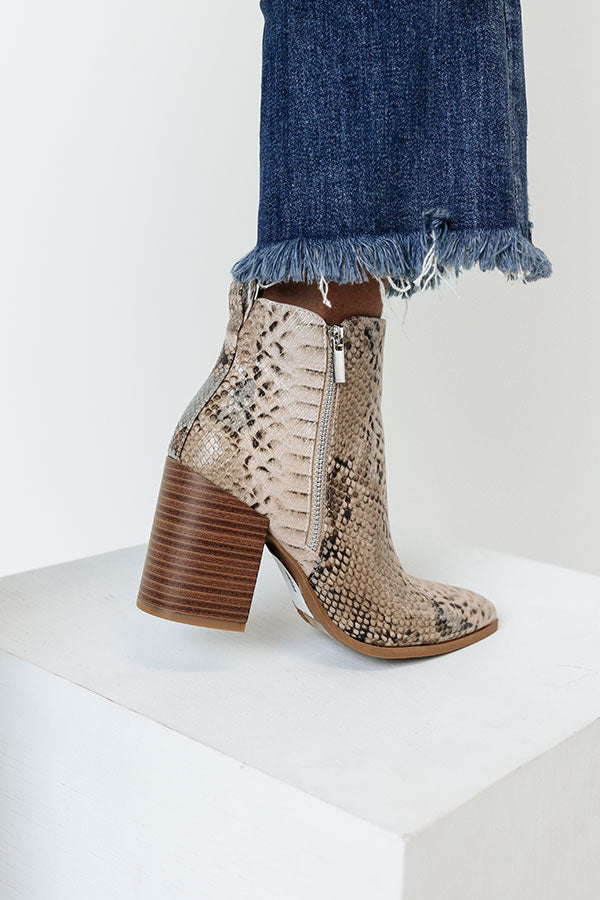 The Kentucky Snake Print Bootie Image - 5