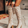 The Colten Faux Suede Knee High Boot In Taupe Image - 1