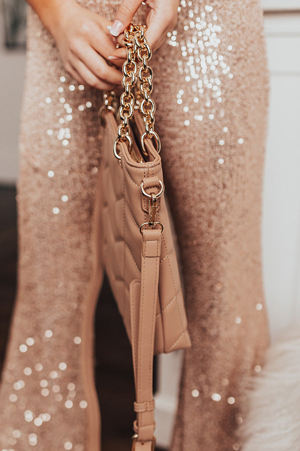 Love And Luck Faux Leather Crossbody In Iced Latte Image - 3