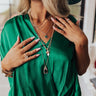 Stay In The Magic Layered Necklace In Green Image - 1
