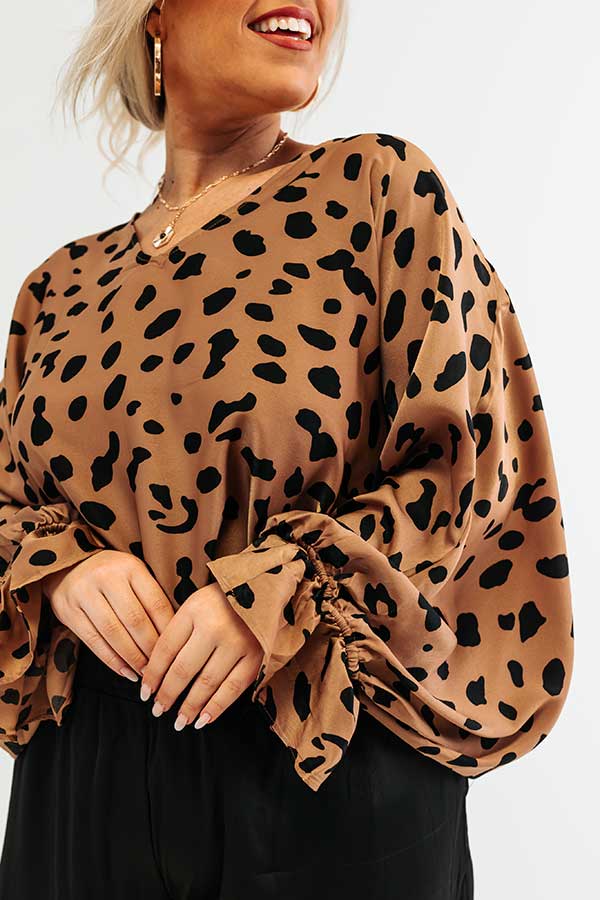 Sweeter With Time Leopard Shift Top in Mocha Curves Image - 3