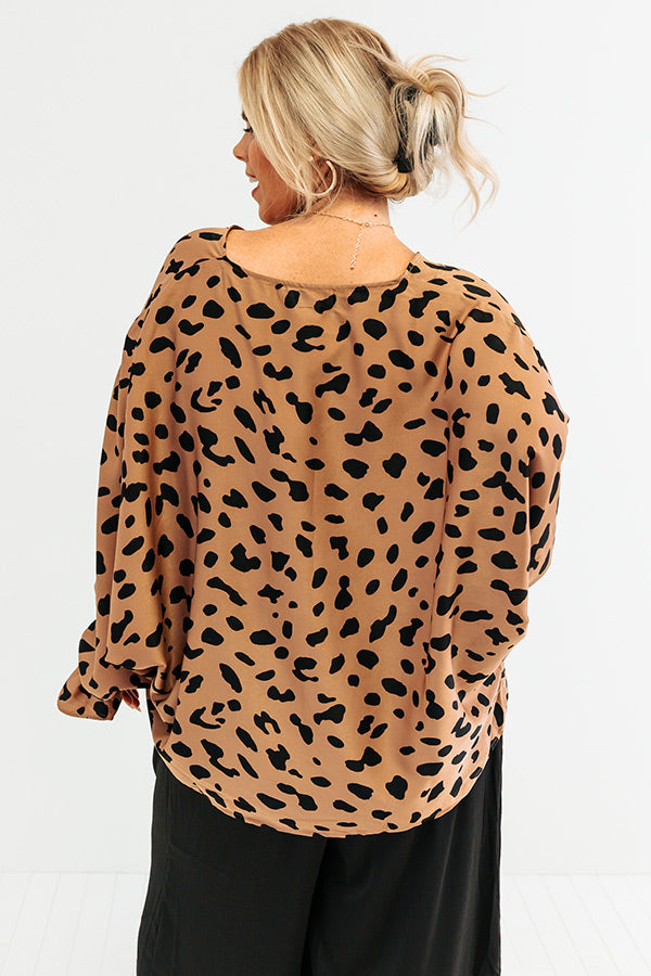 Sweeter With Time Leopard Shift Top in Mocha Curves Image - 4