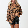 Sweeter With Time Leopard Shift Top in Mocha Image - 1