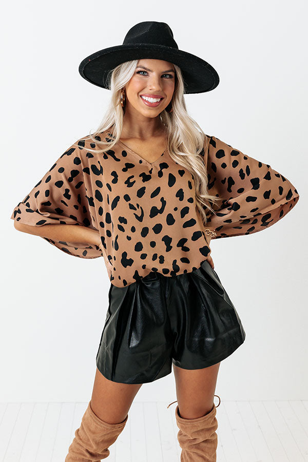 Love And Luck Leopard Shift Tunic in Mocha Image - 2