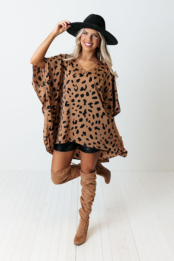 Love And Luck Leopard Shift Tunic in Mocha Image - 3