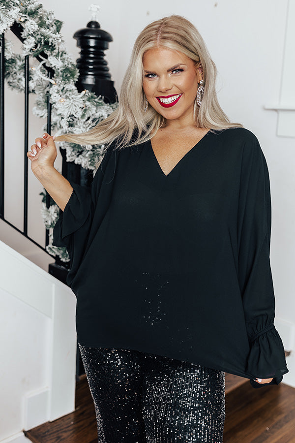 Sweeter With Time Shift Top in Black Curves