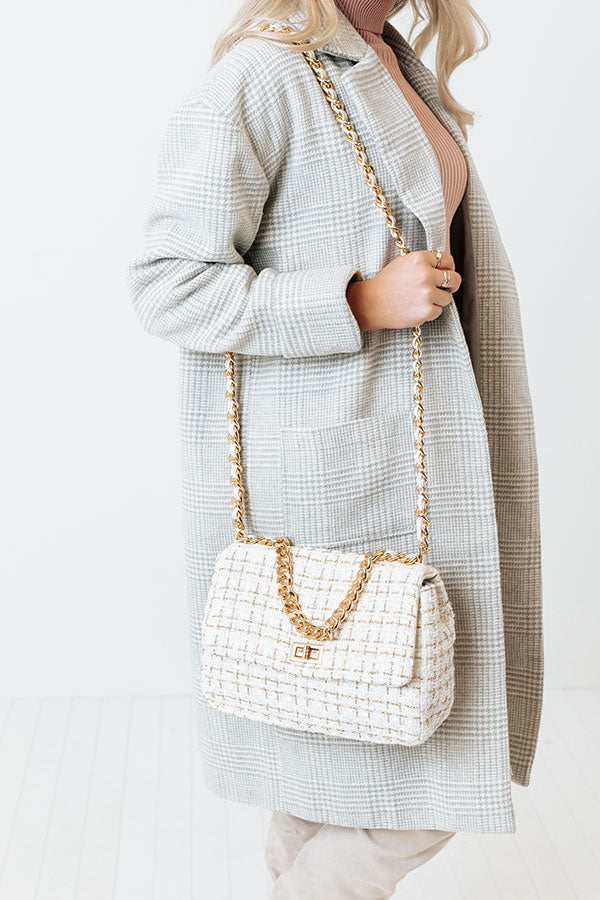 Before Happy Hour Tweed Purse In Ivory • Impressions Online Boutique