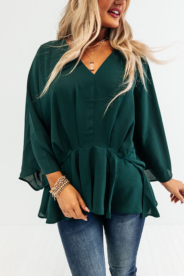 Chic Stomping Grounds Top in Hunter Green • Impressions Online Boutique