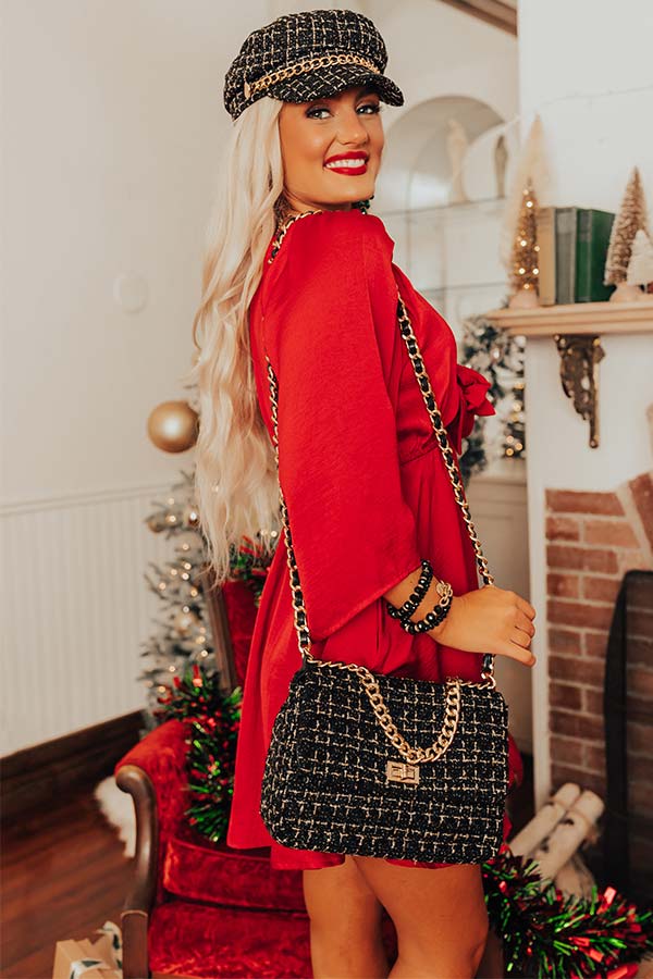 Before Happy Hour Tweed Purse In Black Image - 1