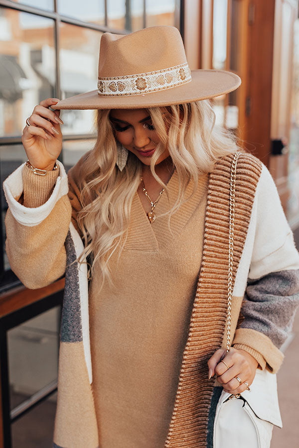 Powerful Pose Felt Fedora In Iced Latte Image - 1
