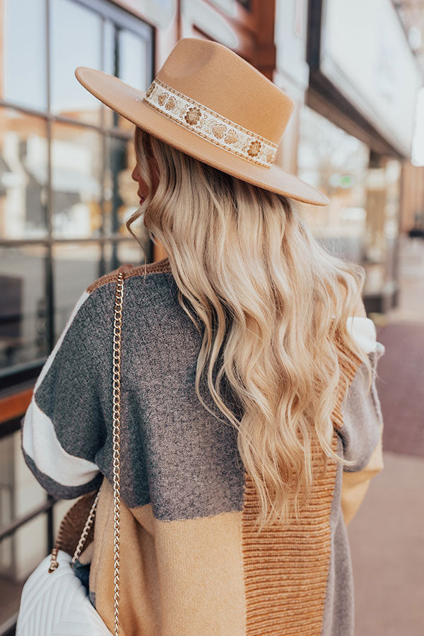 Powerful Pose Felt Fedora In Iced Latte Image - 4