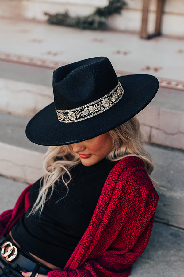 Powerful Pose Felt Fedora In Black Image - 5