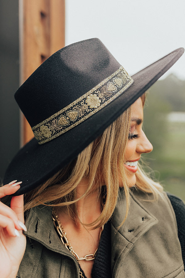 Powerful Pose Felt Fedora In Black Image - 3