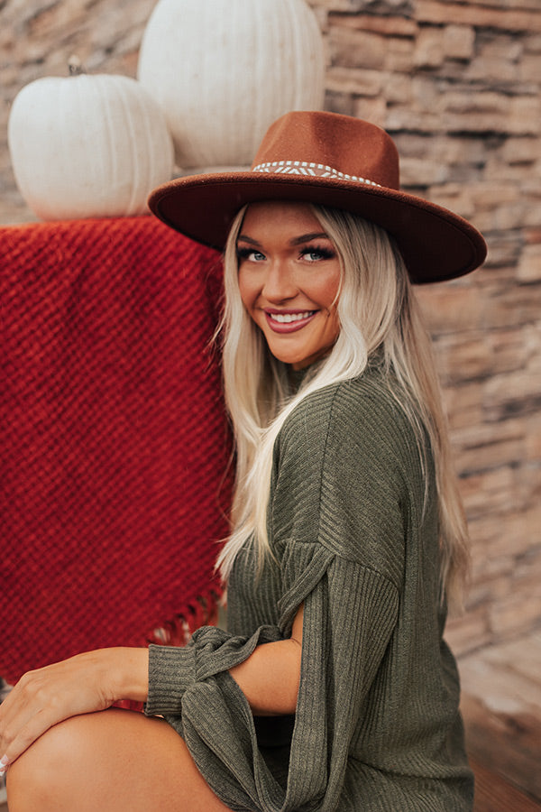 Wrapped In Smiles Felt Fedora In Chocolate Image - 2