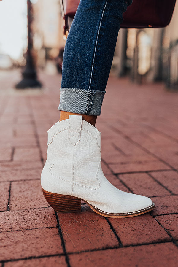 The Ludette Faux Leather Cowboy Boot Image - 2